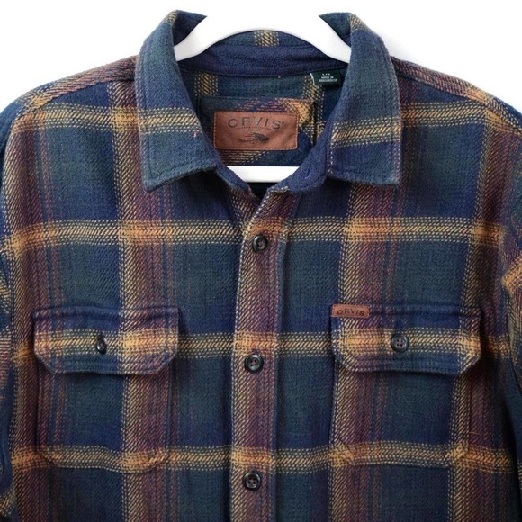 Orvis flannel button up large - Picture 2 of 4